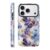 FBHGLOA Capa para iPhone 17 Pro Max 16,9 polegadas moderna folha vitral capa de telefone feminina BLuxuoso design de folha floral à prova de choque fino TPU e capa rígida de policarbonato resistente a