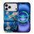 FKBRCL4U Capa para iPhone 17 Pro, capa híbrida de silicone brilhante de 2 camadas para MagSafe para iPhone 17 Pro, vaso de pintura a óleo com estampa de flores de lótus
