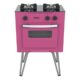 Fogao 2 Bocas Venax Mini Cook Pink Gas GLP