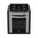 Fogao A Gas De Embutir Gaudi Prisma Vitreo Bl 4q Inox Gas Glp