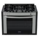 Fogao A Gas De Embutir Gaudi Prisma Vitreo Bl 5q Inox Gas Glp