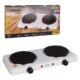 Fogareiro Elétrico Portátil 2 Bocas 127V – Controle de Temperatura, Fogão De Mesa, Cooktop, Base Antiderrapante, Camping, Kitnet