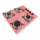 Fogão de mesa de vidro fogão cooktop chamalux ROSA 4 bocas ultra chama – envio imediato
