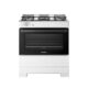 Fogão Esmaltec 5 Bocas Ideal Top Mesa Inox Tampa de Vidro Forno 84 Litros Branco T5IAB Bivolt