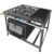 Fogão Industrial 4 Bocas Simples a Gás Alta Pressão MR Fogões com Chapa e Forno P7