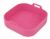 Forma Quadrada de Silicone para Air Fryer, Rosa, Antiaderente, Cesto Reutilizável com Design em Relevo, Acessório para Fritadeira Elétrica