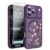 Fsoole Capa magnética para iPhone 17 Pro Max com protetor de tela [compatível com MagSafe], design floral bonito, capa fina à prova de choque para mulheres e meninas, roxo escuro