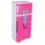 Geladeira Infantil Meninas Duplex Rosa, Brinquedo para Crianças, Modelo Duas Portas
