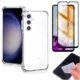 [GL CASES] KIT Capa Capinha Case Samsung Galaxy M15 Slim Clear Anti Impacto Reforçada Silicone Transparente Flexível Anti Choque + Pelicula Samsung Galaxy M15 De Vidro 3D Cobertura Total
