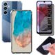 [GL CASES] Kit Capa Samsung Galaxy M34 Case Capinha Anti Impacto Reforçada Silicone Transparente Flexível Proteção De Câmera + Pelicula Samsung Galaxy M34 De Privacidade Vidro Anti Spy Espião