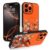 Gukalong Capa de telefone magnética para iPhone 16 Pro de 6,3 polegadas (compatível com MagSafe) capa de telefone com flores florais laranja com suporte de alça à prova de choque capa protetora