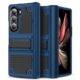 HIYUUTTBS Capa para Galaxy Z Fold 6, borracha de silicone 2 em 1 à prova de choque com policarbonato rígido robusto proteção total capa de telefone para Galaxy Z Fold 6, preto/azul marinho (YZ-97)