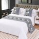 HSTANGKY Cama Runner moda lenço de cama microfibra proteção de cama de alta qualidade decoração leve durável toalha de cama para hotel, quarto, quarto de casamento – cinza ||King 19,7 x 102,3