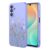 HTXWXJC Capa de telefone para Galaxy M36, SM-M366 Samsung m36 à prova de choque flexível bumper TPU capas macias padrão flor capa de telefone para Samsung Galaxy M36 flor roxa