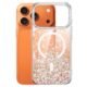JETech Capa Glitter para iPhone 17 Pro Max 6,9 Polegadas Compatível com MagSafe, Transparente e Fofa com Brilho para Mulheres e Meninas, Case Brilhante Magnética (Laranja)