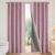 Joydeco Cortinas blackout 100% para quarto – Cortinas de linho natural 178 cm L x 274 cm C de comprimento, 2 painéis com isolamento térmico, cortinas com bloqueio de luz rosa, bolso para varão e abas