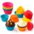 Kit 12 Formas De Silicone Para Cupcake Bolinho Muffin Forno Air Fryer Resistente ao Calor Forminhas Premium Livre De BPA Multicor