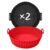 Kit 2 Formas de Silicone para Air Fryer, Resistente ao Calor, Antiaderente, com Alça, Reutilizável, Segura para Alimentos, Compatível com Forno e Microondas, Lavável na Lava-Louças