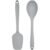 Kit Colher e Espátula de Silicone Premium Utensílios para Cozinha Flexível e Resistente ao Calor Ideal para Preparar Alimentos Não Risca as Panelas (Cinza)