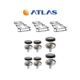 Kit Fogão Atlas Coliseu 6 Bocas – 3 Grelhas + 6 Espalhadores + 6 Bases Sorvet – Pino Central
