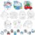Kits de artesanato para colorir de inverno – 30 peças Hello Winter Color Your Own Fridge Magnets for Kids Let it Snow DIY Coloring Magnets para Colorir para Natal, Feriado, Festa, Geladeira, Escola