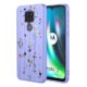 KOARWVC Capa de telefone para Moto G9 Play, XT2081-1 XT2083-1 Motorola G9/Moto E7 Plus, capa fofa com estampa de flor, fina, protetora, macia, amortecedora, capa de telefone para Motorola G9 Purple