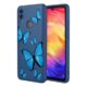 KOARWVC Capa de telefone para Redmi Note 7 Pro/Redmi Note 7, capa para Redmi Note 7S, design de padrão de borboleta, fina, protetora, macia, amortecedora, para Xiaomi Redmi Note 7, borboleta azul