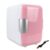 MINI GELADEIRA 4 LITROS REFRIGERADOR E AQUECEDOR FRIGOBAR 12V RETRO CASA CARRO ROSA 2 EM 1