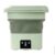 Mini Maquina dCentrifuga de Roupa 110v，DobráVel em Estilo Moderno，Dupla TensãO，Adequado para Viagens，Adequado para Lavar Roupa Interior, Meias e Artigos Semelhantes.(6,5L VERDE COM CESTO)