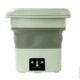 Mini Maquina dCentrifuga de Roupa 110v，DobráVel em Estilo Moderno，Dupla TensãO，Adequado para Viagens，Adequado para Lavar Roupa Interior, Meias e Artigos Semelhantes.(6,5L VERDE COM CESTO)