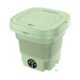 Mini Máquina de Lavar Roupas Dobrável Portátil, 6,5 Litros, Verde, Compacta
