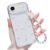 MINSCOSE Capa de celular transparente para iPhone 17 Air Clear Glitter com laço bonito pérola estética feminina com pulseira de corrente de pingentes de telefone, capa protetora macia para iPhone 17