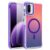 MOWIME Capa magnética para Galaxy A07 4G [compatível com Magsafe] [lindo design fluorescente moderno] [1 protetor de tela] Capa fosca translúcida fina para Galaxy A07 4G de 6,7 polegadas, roxa