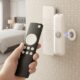 Organizador magnético de parede, pacote com 6, suporte de controle remoto sem perfuração com espaço de armazenamento de 3 cm para controle remoto de ar condicionado e ventilador de TV, suporte