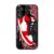 OUWPVWFJ Capa de telefone preta elegante compatível com iPhone 17 Air com design de tênis de basquete vermelho e branco para meninos e homens – Cobertura total da lente para proteção máxima