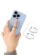 Pacote com 2 anéis transparentes transparentes para iPhone Samsung Galaxy, suporte de anel de dedo para capas de smartphones e tablets, transparente