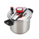 Panela de Pressão em Aço Inox 6 Litros com Trava de Segurança e Válvula Compatível com Fogão a Gás Elétrico e Indução