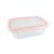Pote de Vidro Borosilicato com Tampa Hermética Click Glass, 640ml, 19x14x8cm, 4 Travas, para Micro-ondas e Freezer