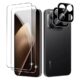 Protetor de tela para Xiaomi 15T, [2 + 2 unidades] protetor de tela de vidro temperado + protetor de lente da câmera, sem bolhas, antiarranhões, compatível com capas