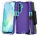 Qinmay Capa de telefone para Samsung Galaxy A17 5G, capa para Galaxy A16 5G com protetor de tela HD, capa de telefone resistente à prova de choque de 3 camadas para Galaxy A17 / A16, clipe de cinto