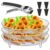 Racks redondos de 20 cm para fritadeira a ar livre, 3 camadas, desidratador, acessórios de aço inoxidável 304 para ninja, forno, gaveta dupla, grelha Ninja Foodi (D)