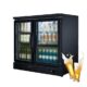 Refrigerador de bar embaixo do balcão, refrigerador de bar traseiro com 2 portas de vidro, geladeira de bebidas com altura do balcão, geladeira de exibição comercial de 36 polegadas para cerveja,