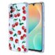 RRXSYXL Capa para Samsung Galaxy M36 com estampa floral transparente, capa macia à prova de choque para Samsung M36 (cereja)
