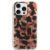 RUMDEY Capa para iPhone 14 Pro de 6,1 polegadas tartaruga leopardo capa de silicone macio translúcida transparente vintage estampa de chita fina à prova de choque capa protetora marrom âmbar para