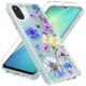 Ryphez Capa para Samsung Galaxy A07 4G com película de vidro temperado. Amortecedor de TPU à prova de choque e capa traseira de acrílico transparente, capa protetora fina para Galaxy a07 4G (flores