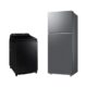 Samsung Combo Lavadora Smart Digital Inverter WA17CG Black 17kg 220V + Geladeira Samsung TMF RT38DG6120S9FZ SmartThings 391L Inox Look Bivolt