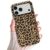 Skyseaco Capa de telefone compatível com iPhone 17 Pro, linda estampa de leopardo, para mulheres, meninas, à prova de choque, TPU macio e policarbonato rígido, capa protetora de camada dupla, marrom