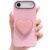 Sutpstmt Linda capa para iPhone 17 Air, capa de telefone de bolinhas rosa com suporte de impressão de coração, capa rígida macia híbrida de 2 camadas, resistente a arranhões, à prova de choque para