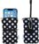 Tainada Bolsa masculina de neoprene para telefone com zíper à prova de choque com mosquetão, cordão para pescoço, coldre para cinto para iPhone 11 Pro Max, XR, Samsung Note 10 +, S20, Black White Polka Dots