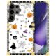 TAMEFOX Capa compatível com Samsung Galaxy S25 Ultra, Hallowed Pumpkin Ghost-M02, padrões requintados, TPU macio, à prova de choque, capa protetora para Samsung Galaxy S25 Ultra